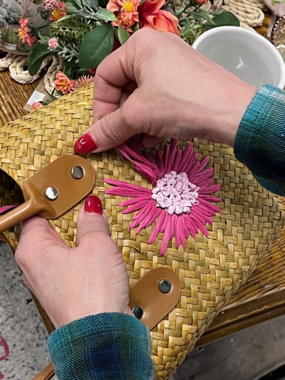 DIY Raffia Embroidery Craft & Tea Party